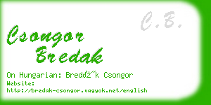 csongor bredak business card
